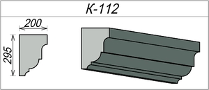 Карниз для фасада здания К-112
