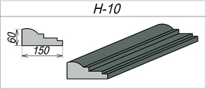 Наличники фасадные H-10