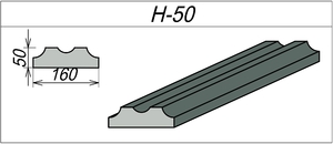 Наличники фасадные H-50