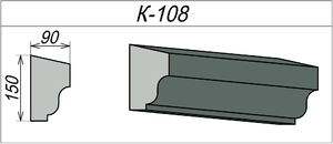 Фасадный карниз из пенопласта К-108