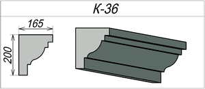 Карниз для наружных стен К-36