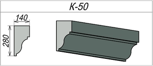 Карниз для фасада из пенополистирола К-50
