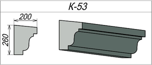 Карниз для наружных стен К-53