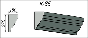 Карниз для фасада из пенополистирола К-65