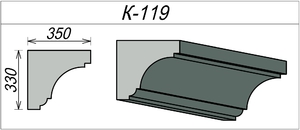 Фасадный карниз для дома К-119
