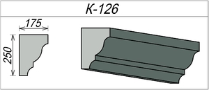 Карниз для наружных стен К-126